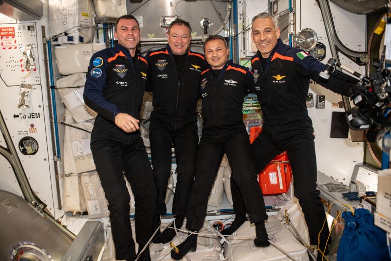 Axiom Mission 3 Crew Aboard Space Station