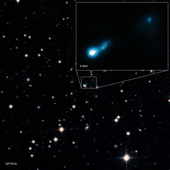  B3 0727+409: Glow from the Big Bang Allows Discovery of Distant Black Hole Jet 