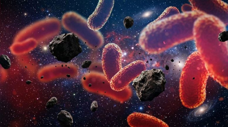 Bacteria Asteroids Space