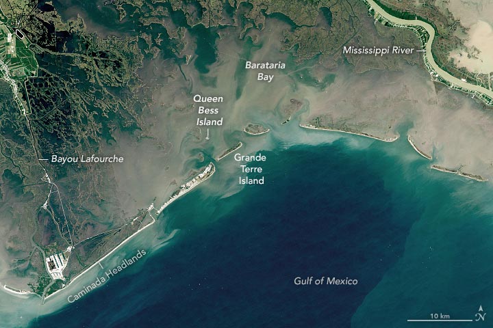 Barataria Bay Louisiana 2020 Annotated