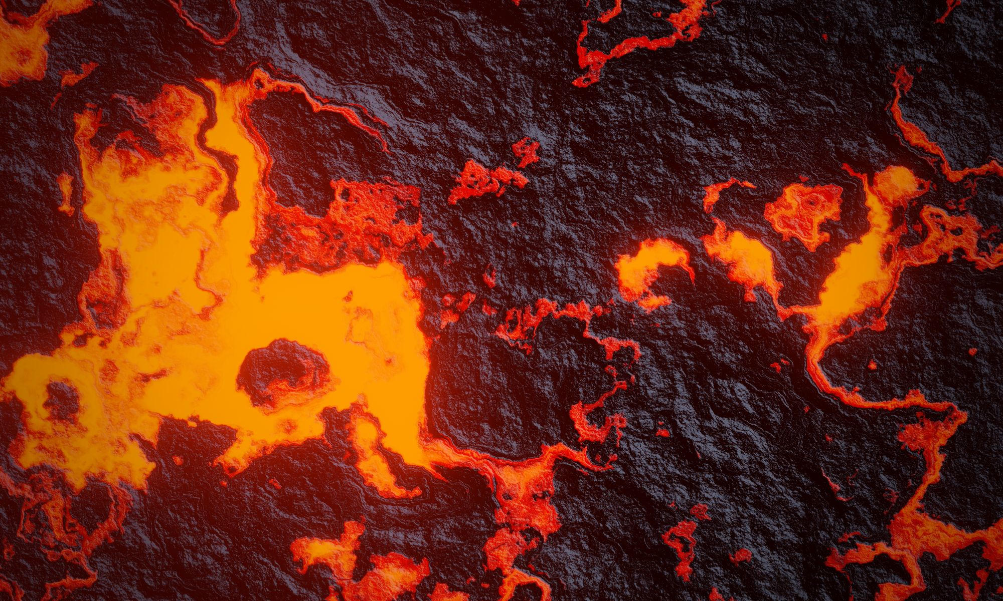 Magma And Lava Hot Magma Of An Active Lava Flow Emerges From A Rock