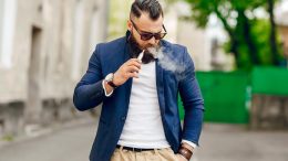 Bearded Man with E-Cigarette