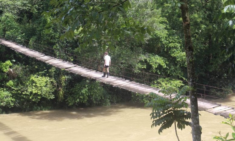 Benjamin Gwinneth Crossing the Polochic River in Northern Guatemala