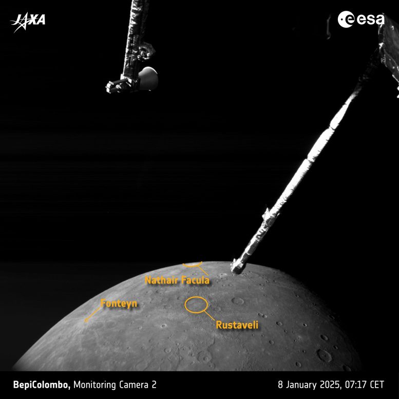 BepiColombo Mercury Lava and Debris Annotated