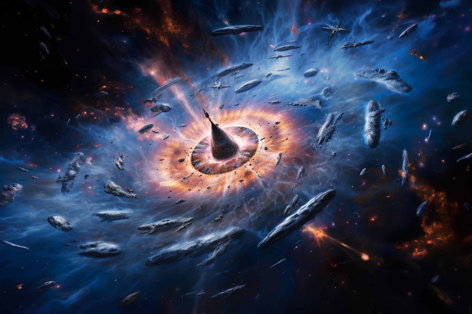 Il rendering dell’universo da Quasar “Clocks” è stato 5 volte più lento dopo il Big Bang