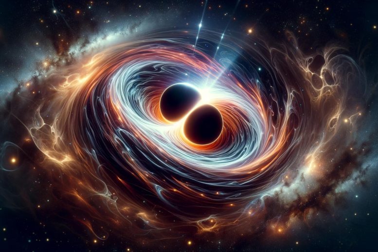 Binary Black Holes Art Concept