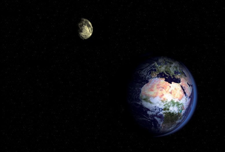 Binary System Earth Moon