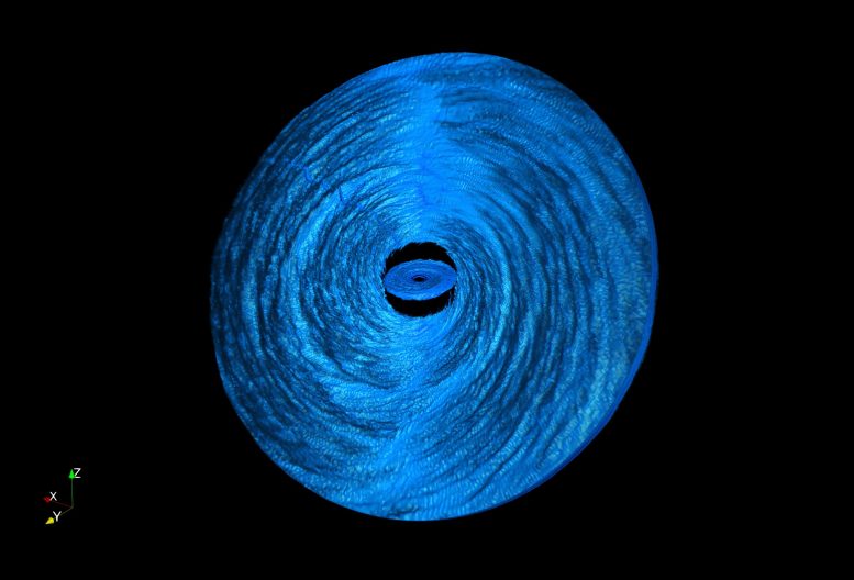 Black Hole Accretion Disk Whirlpool of Debris