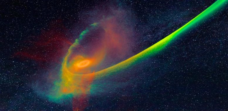 Black Hole Devouring a Star