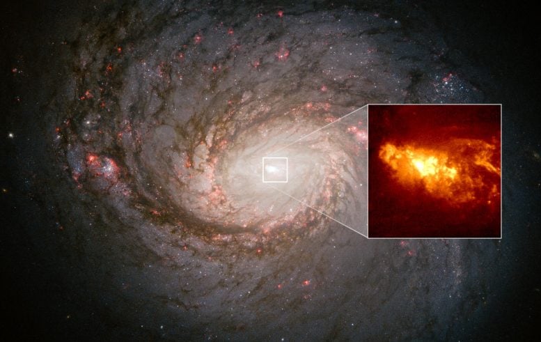    Proud řízený černou dírou z aktivní galaxie NGC 1068 