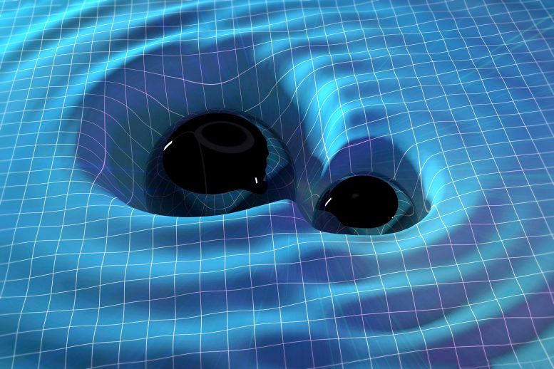 Black Hole Gravitational Wave Illustration