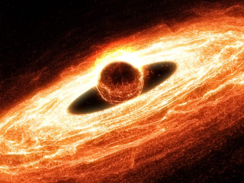 Black Hole Hot Accretion Disc Illustration