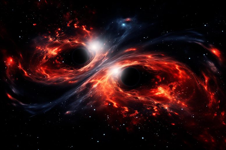 Black Hole Pair Art Concept