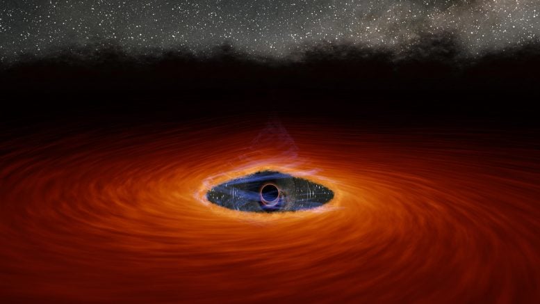 Black Hole Surrounded by Gas Disk Dispersed