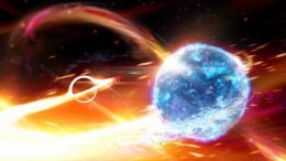 Black Hole Swallowing a Neutron Star