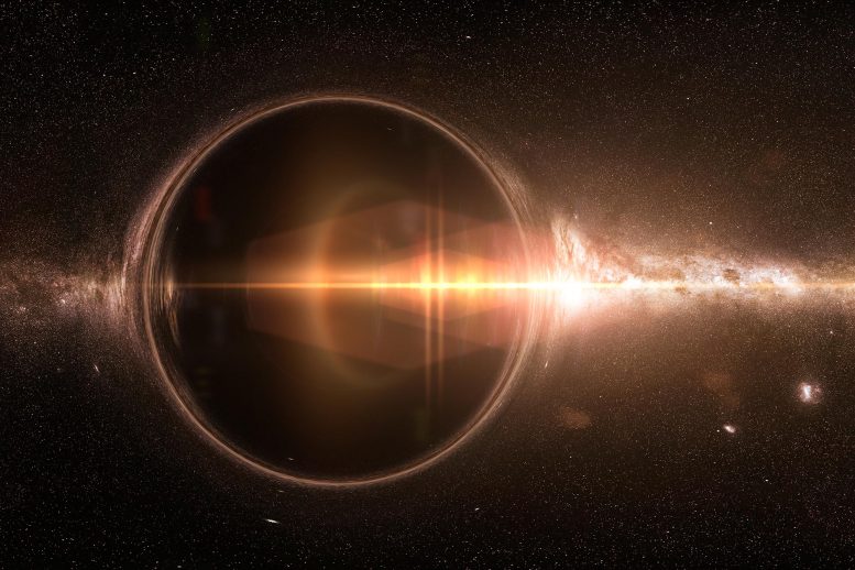 Black Hole With Gravitational Lensing Effect