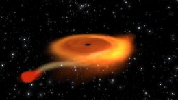 Black Hole and Red Dwarf Orbit Each Other