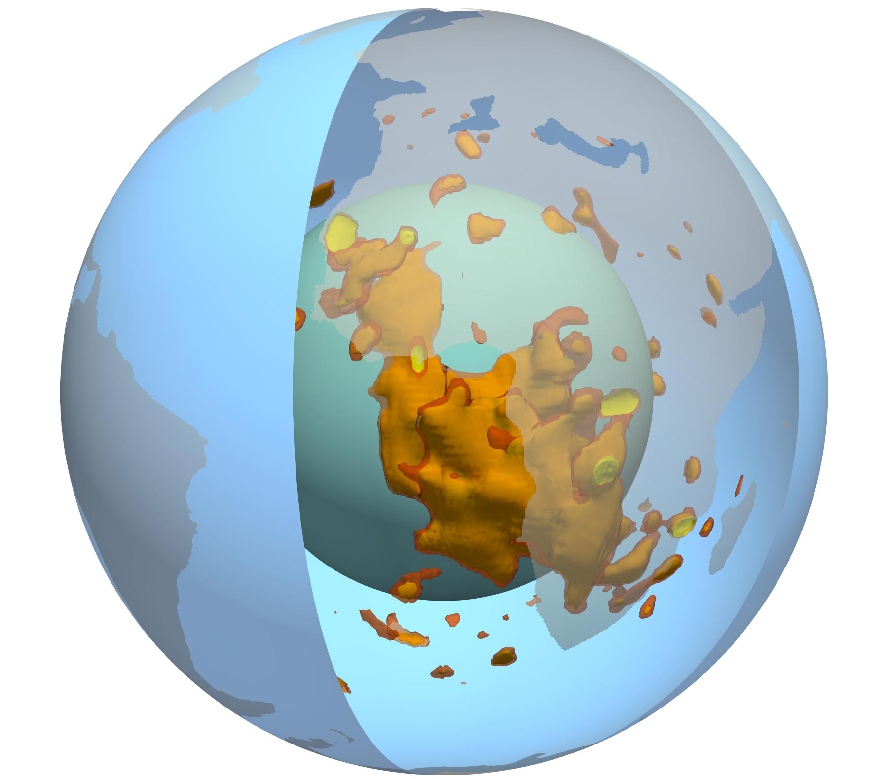 Dos burbujas masivas en el manto de la Tierra desconciertan a los científicos con sus asombrosas propiedades