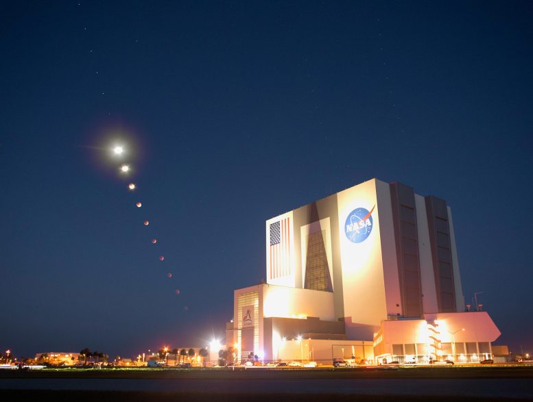 Blood Moon Total Eclipse NASA Kennedy Space Center
