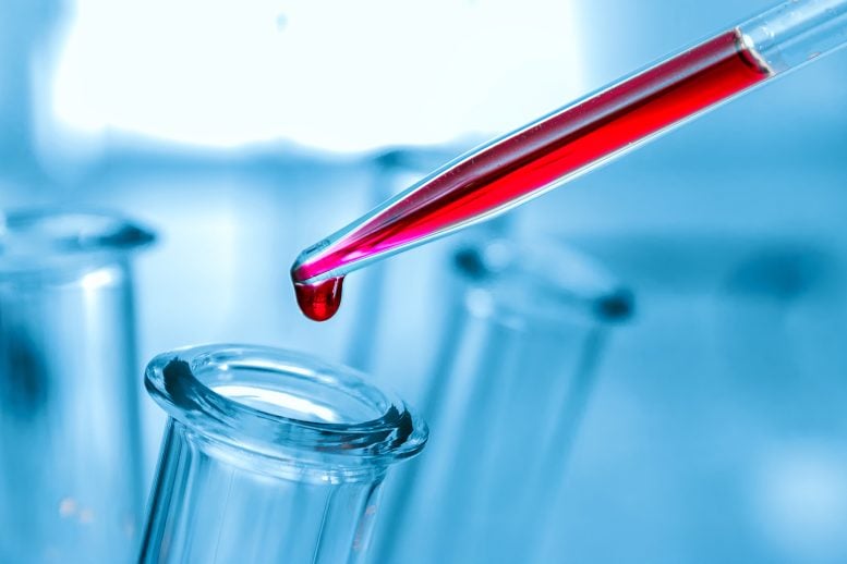 Blood Red Liquid Glass Pipette
