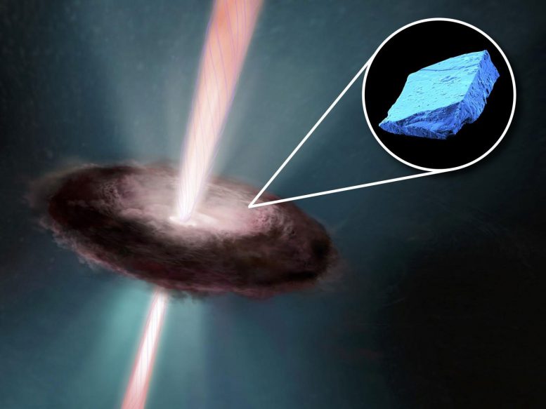 Blue Crystals in Meteorites Show What Our Sun Went Through