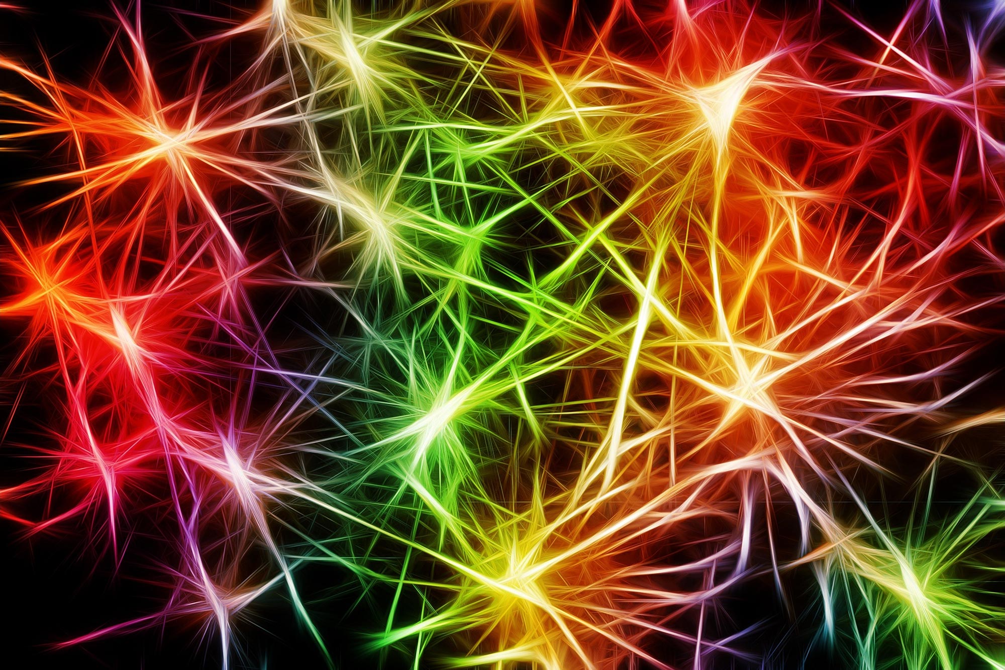 Illustration of brain activity excitable neurons