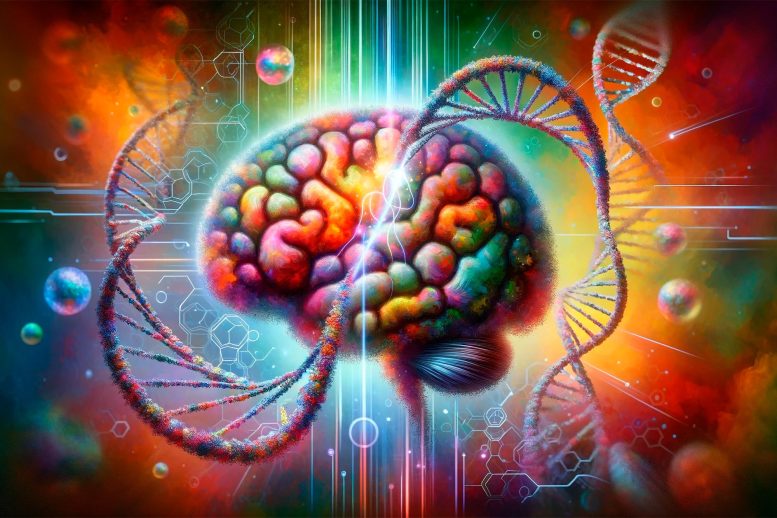 Brain Genetics Neuroscience Art Concept