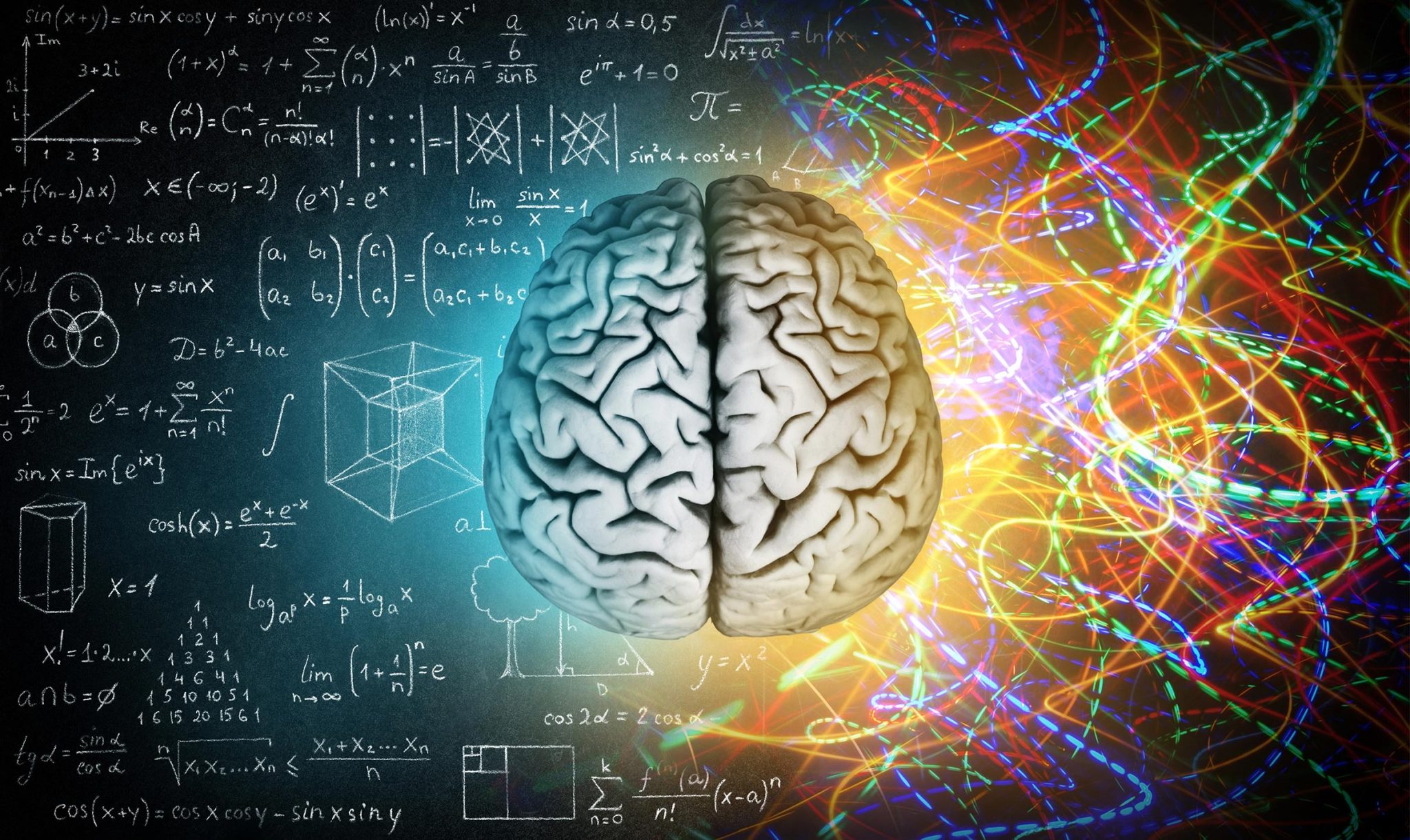 brain intelligence math creativity concept