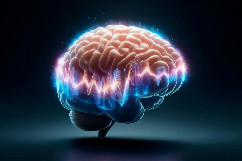 Brain Waves Signals Circuits Concept Illustration