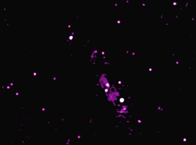 Bridge Between Galaxy Clusters Abell 2384 Radio View