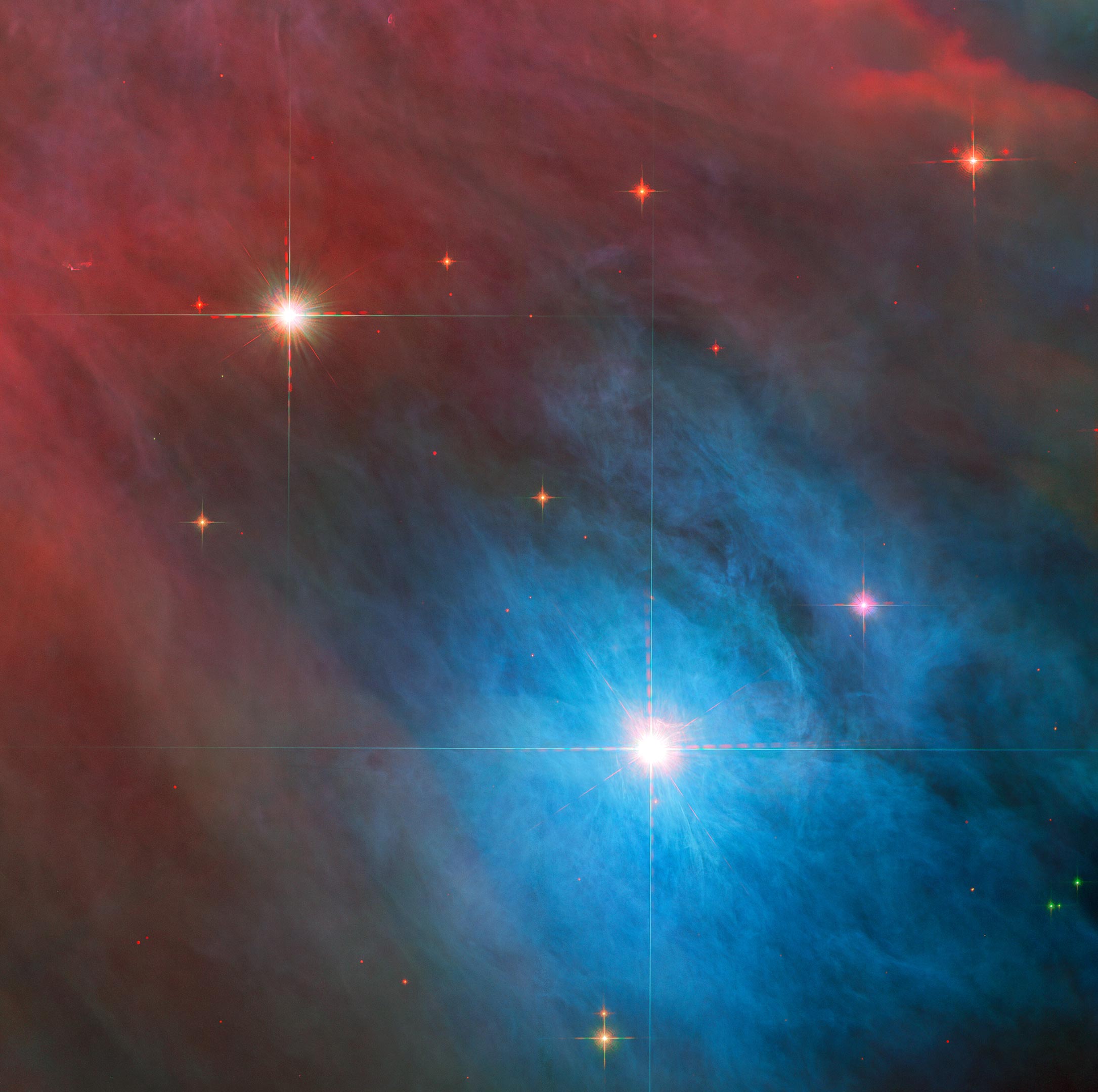 Hubble, Orion’un fırtınalı genç yıldızlarının çarpıcı bir görüntüsünü yakaladı