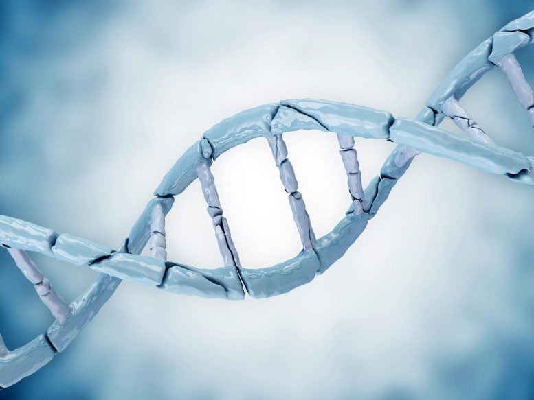 Broken DNA Genetics Concept