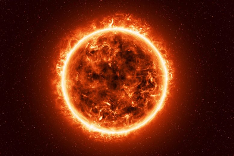 Burning Star Sun Space Illustration