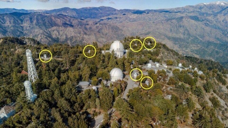 CHARA Array Telescopes at the Historic Mount Wilson Observatory