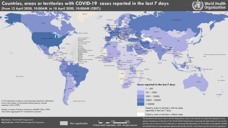 COVID-19 Coronavirus Map April 18