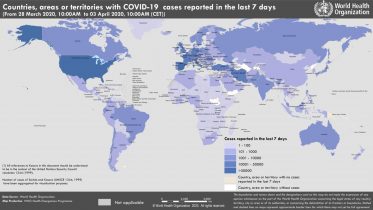 COVID-19 Coronavirus Map April 3