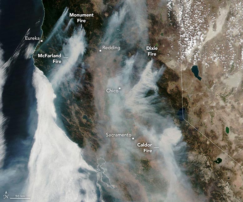 California Burning August 2021 Annotated