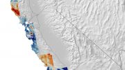 California Coast Vertical Land Motion Rate 2007 2018