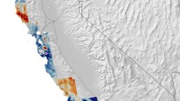 California Coast Vertical Land Motion Rate 2007 2018