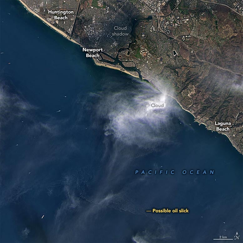 Satellites View Southern California Oil Spill
