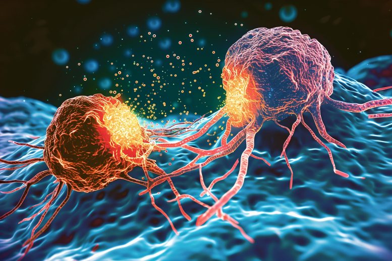 Cancer Cells Close Art Concept