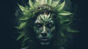 Cannabis Depression Art Concept