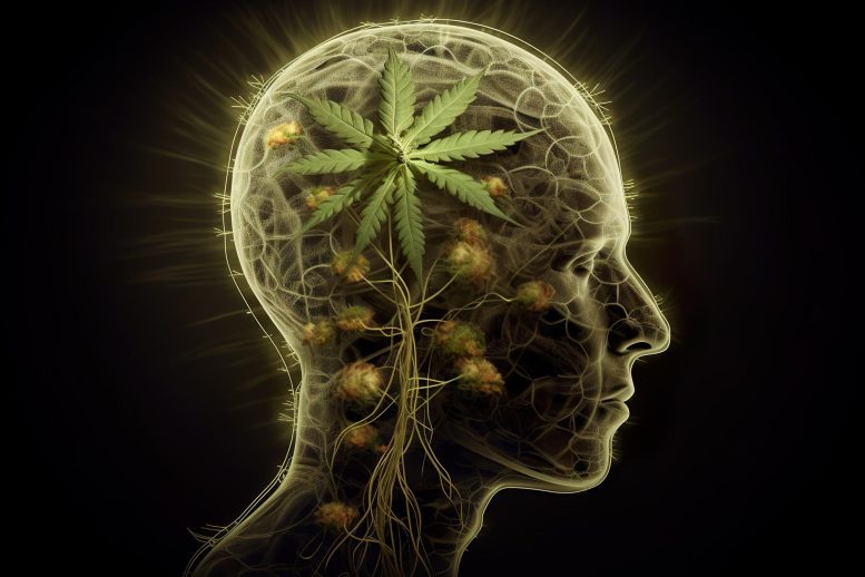 Cannabis Mental Health Effects Concept Art