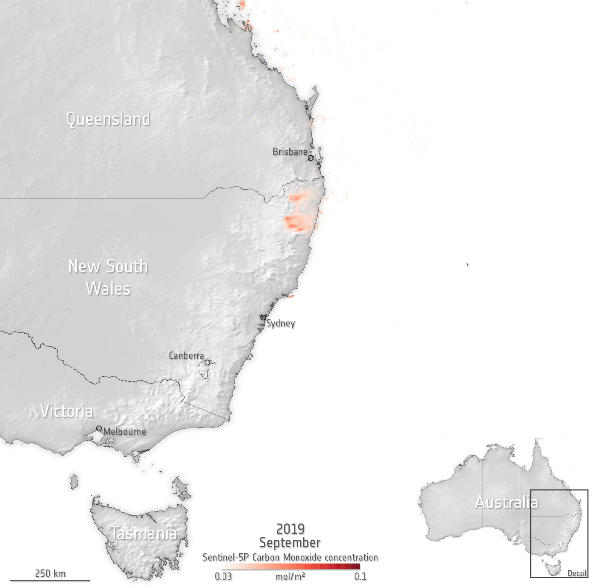 Carbon Monoxide From Fires in Australia