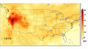Carbon Monoxide from California Wildfires Drifts East