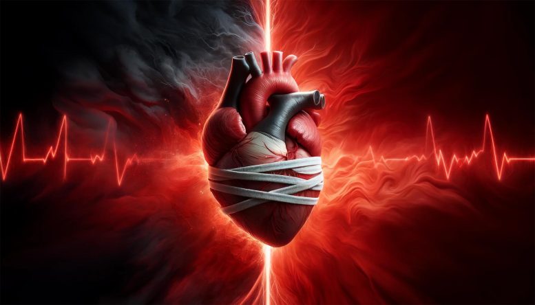 Conceito de arte de problemas cardíacos de cardiologia
