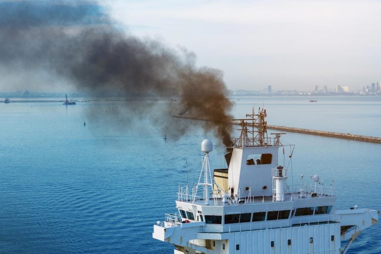 Cargo Ship Smoke Exhaust Gas Emissions