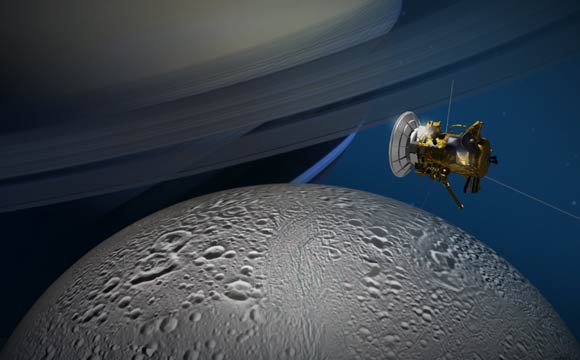 Cassini Begins Flybys of Saturn Moon Enceladus