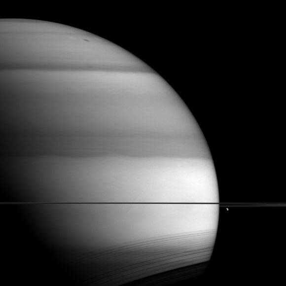 Cassini Image of Methane in Saturn's Atmosphere