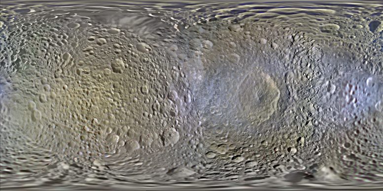 Cassini Map of Mimas
